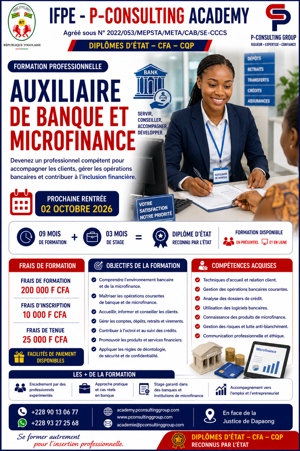 Affiche — Auxiliaire de Banque et Microfinance