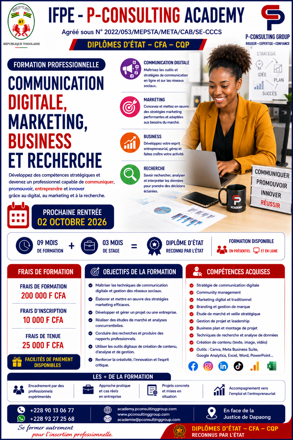 Affiche — Communication Digitale, Marketing, Business et Recherche