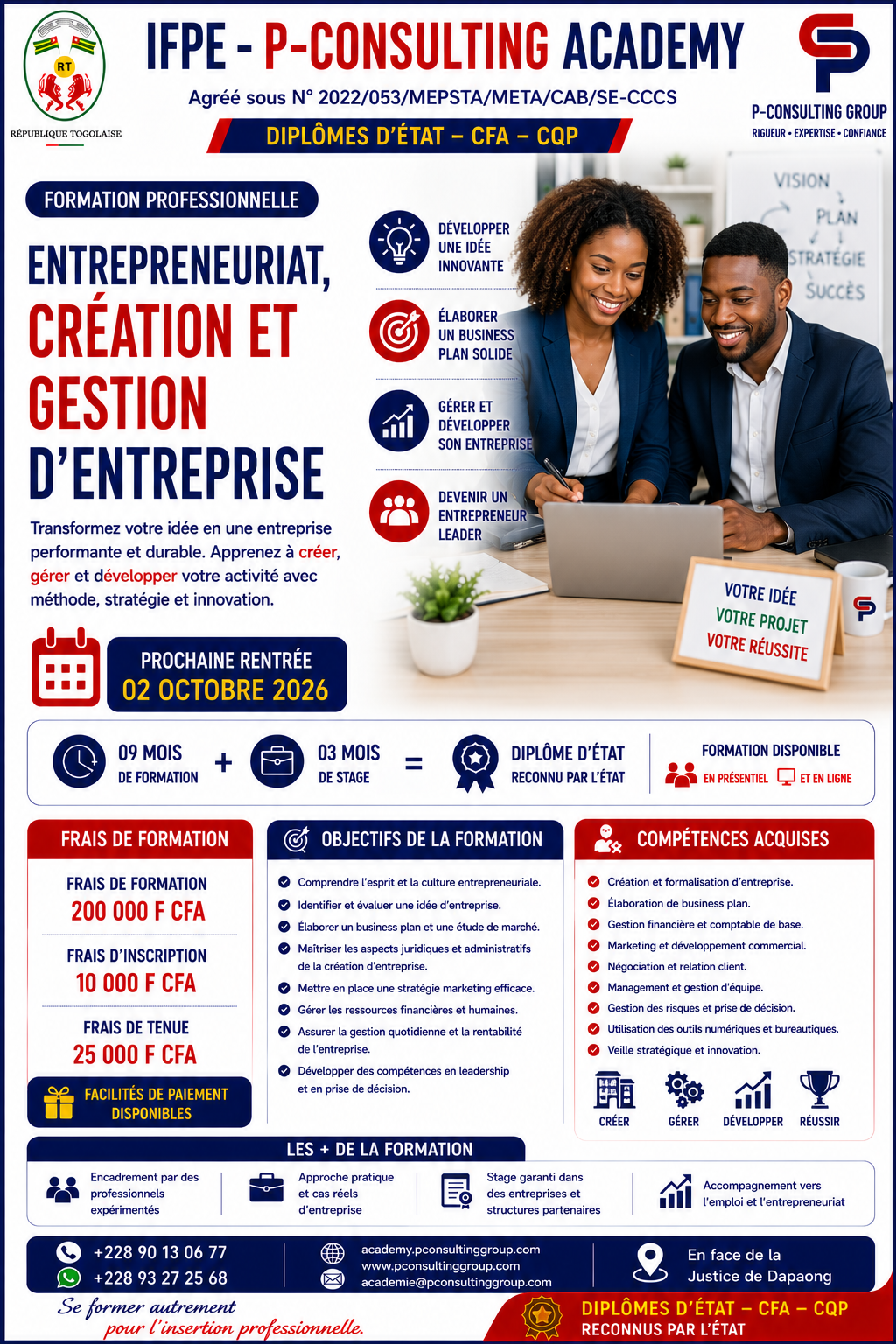 Affiche — Entrepreneuriat, Création et Gestion d'Entreprise