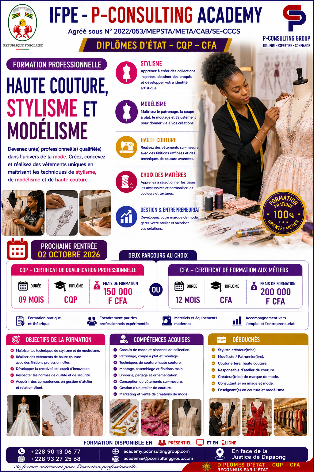 Affiche — Haute Couture, Stylisme et Modélisme